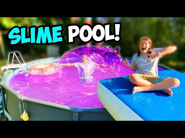 Der GRÖßTE TRAMPOLIN SCHLEIM POOL der WELT! (mit Airtrack Rutsche!)