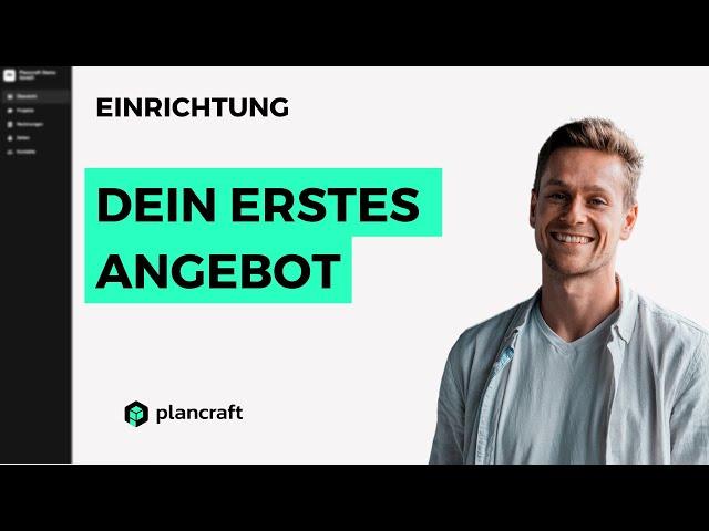 Dein erstes ANGEBOT ‍‍  || Plancraft einfache Handwerkersoftware