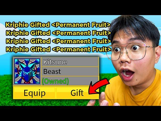 Blox Fruits - Binigyan ko ng Permanent Fruit Lahat ng SUBSCRIBERS