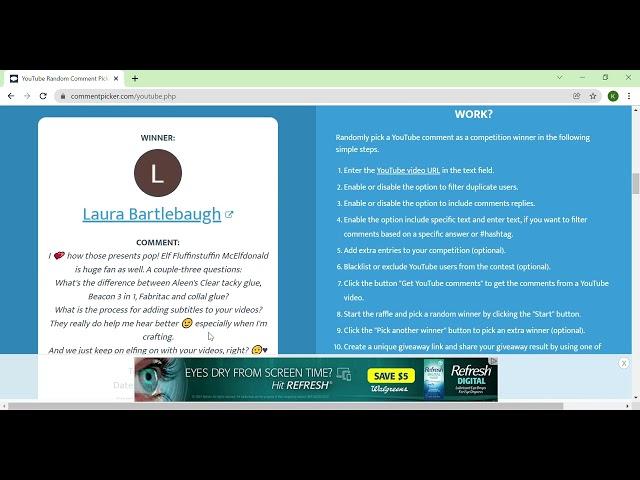YouTube Random Comment Picker | Giveaway Winners Generator | 12-27-21