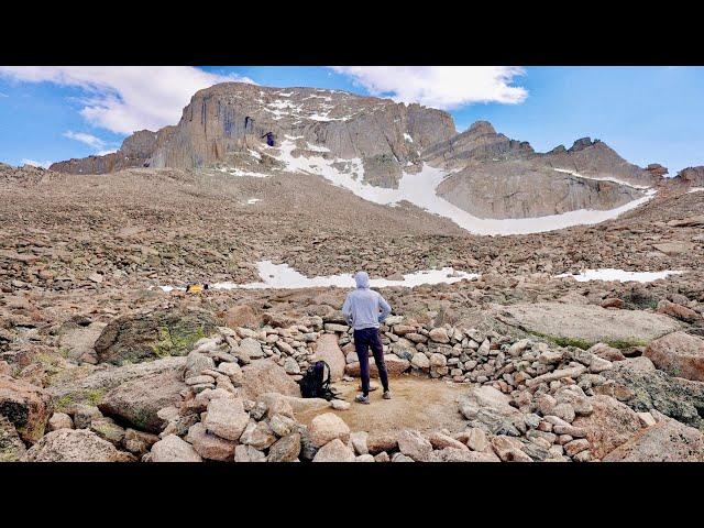 Silent Hiking Longs Peak in Colorado
