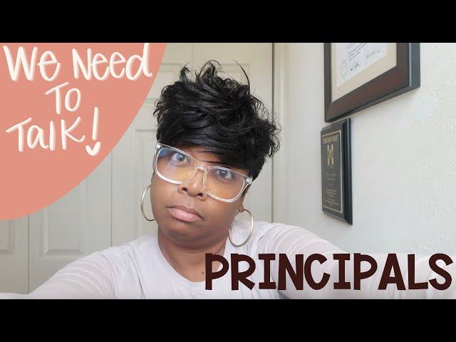 Principals We Need To Talk