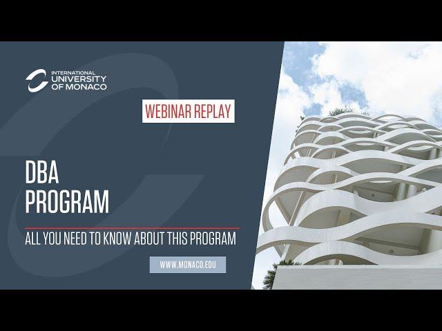 Discover the DBA at IUM - Online Presentation and Q&A Session