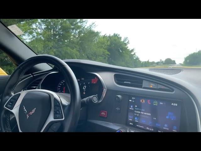 C7 Grand Sport Corvette Launch Control  take off, 7 speed manual.