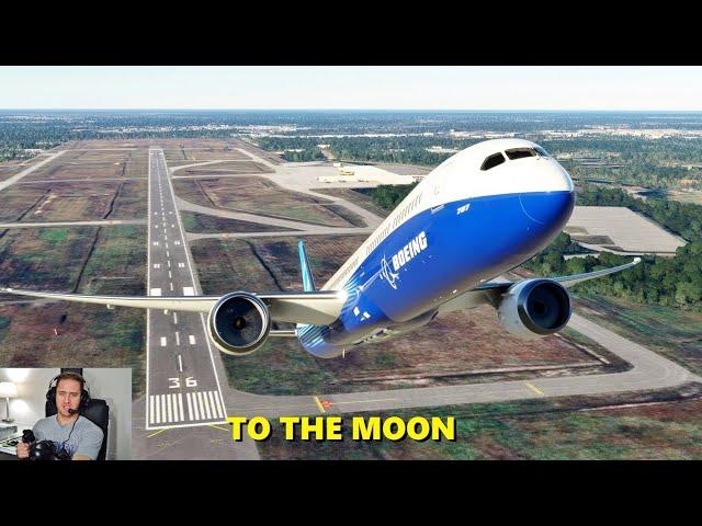 Requesting a MAX CLIMB TAKEOFF in the Boeing 787 (with ATC) - Microsoft Flight Simulator