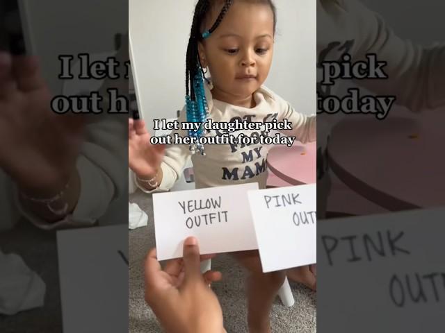 Letting my 2 year old pick out her own outfit for the day 