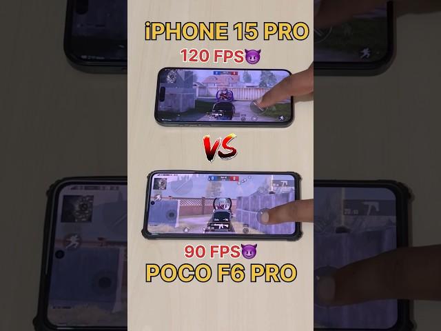 120 FPSVs 90 FPS-POCO F6 PRO Vs IPHONE 15 PRO MAX-PUBG TEST #pocof6pro #iphone #pubgmobile #bgmi