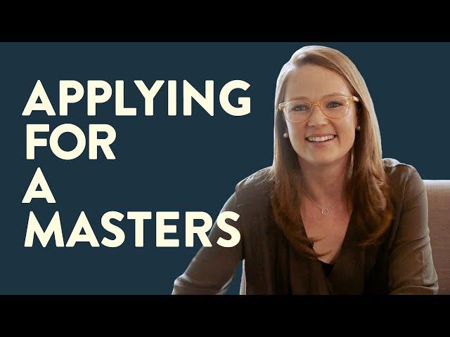 Applying for a master's