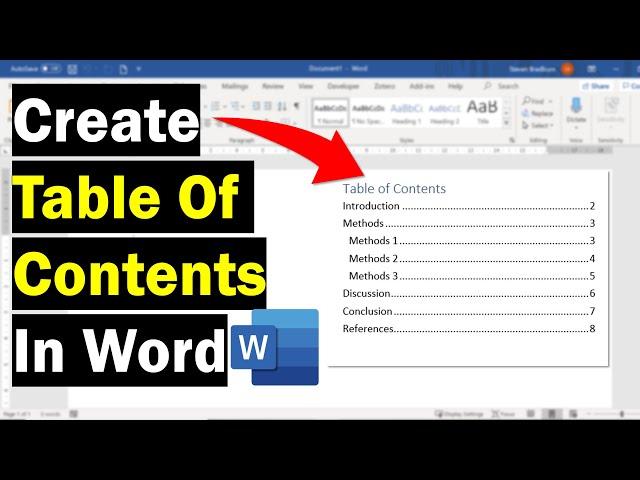 How To Create A Table Of Contents In Microsoft Word