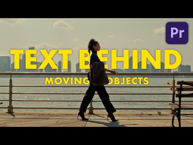 How to add text behind objects Premiere Pro - EASY Masking effect 2024