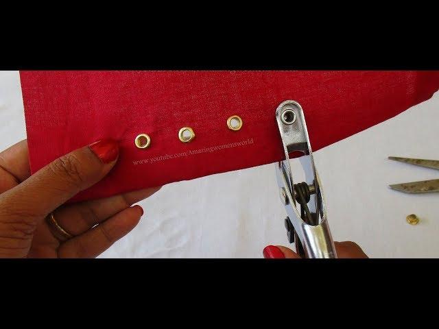 How to Fix / Install an eyelets on Fabrics ( Grommers)