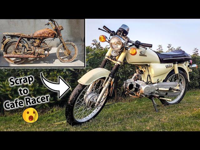 Restoration Honda CD 70 Motorcycle & Building  a Cafe Racer - Full Timelapse