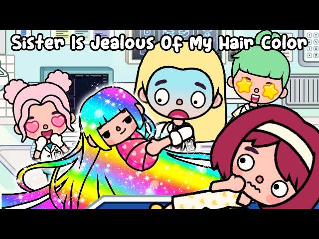 Sister Is Jealous Of My Hair Color ‍️ Sad Story | Toca Life World | Toca Boca