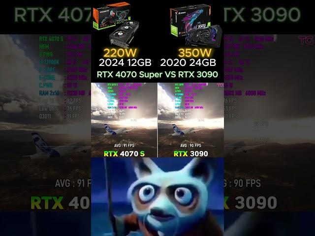 Rtx 4070 Super VS Rtx 3090 #shorts #pcgaming #pc #graphicscard #gpu #gaming #comparison