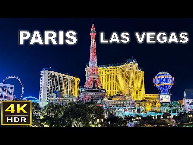 [4K HDR] Paris Las Vegas Walking Tour | November 2024 | Las Vegas Strip