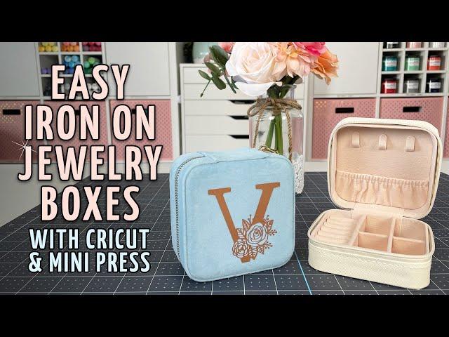 Easy Iron On Jewelry Boxes with Cricut and Mini Easy Press! + Amazon Prime Day