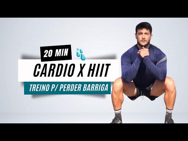 TREINO HIIT 20 MIN para perder a barriga rápido ( sem equipamentos, sem repetições )