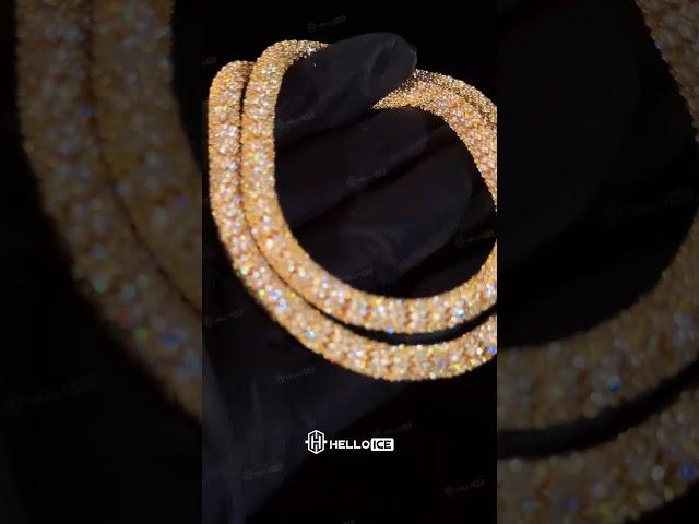 Helloice 6mm Fully Paved Snake Chain #hippopjewelry #diamond