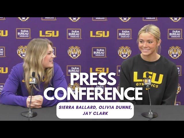 LSU Gymnastics Media Session (March 11, 2024) | Sierra Ballard, Olivia Dunne, Jay Clark