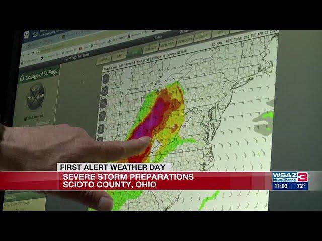 Severe storm preparations underway in Scioto County, Ohio