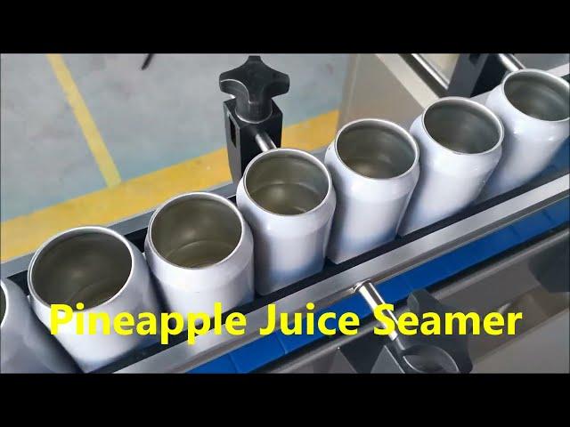 Pineapple juice seamer for Aluminum Can,Particle juice sealer equipment,Soda drink can closer(2022)