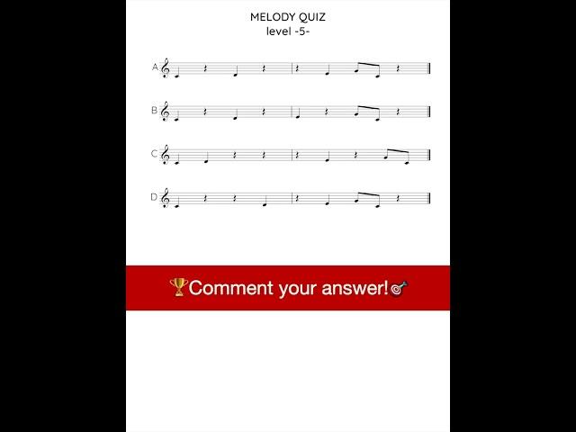 MELODY QUIZ #5: Can You Guess This Melody?  #Shorts #musicquiz #melody