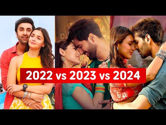 2022 Vs 2023 Vs 2024 - Top 10 Hindi/Bollywood Songs of Each Year on Youtube