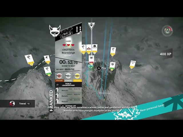 STEEP - Boardsleigh World Former Record Time 52:732 (Xbox)