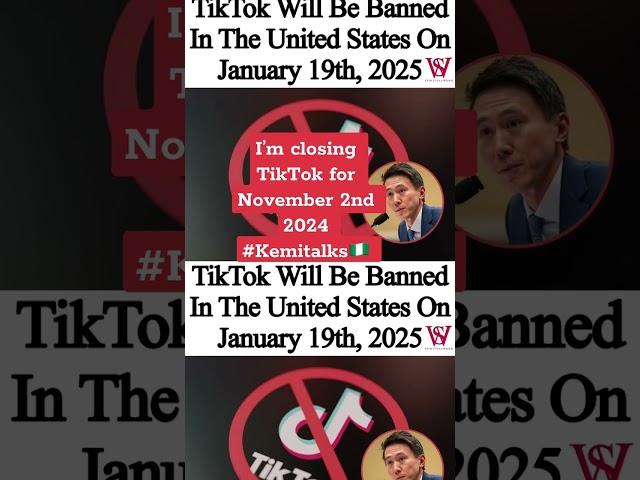 No TikTok November 2nd 2024