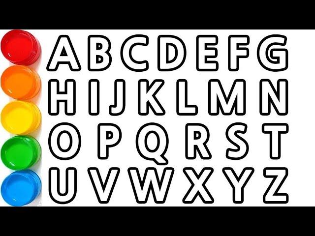 ABCDEFGHIJKLMNOPQRSTUVWXYZ , Colour name learning // Easy Draw and Paint Alphabet A to Z @AritriArts