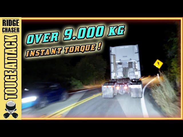 峠 Semi truck canyon run – Onboard POV and chase