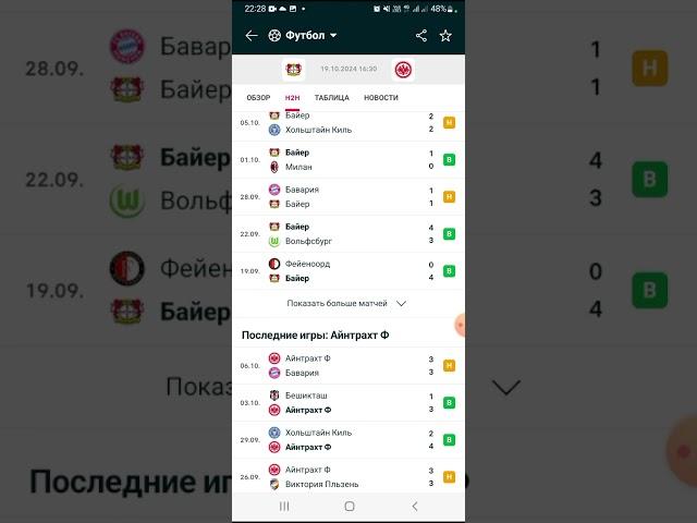 Байер Айнтрахт прогноз на футбол 19.10.24