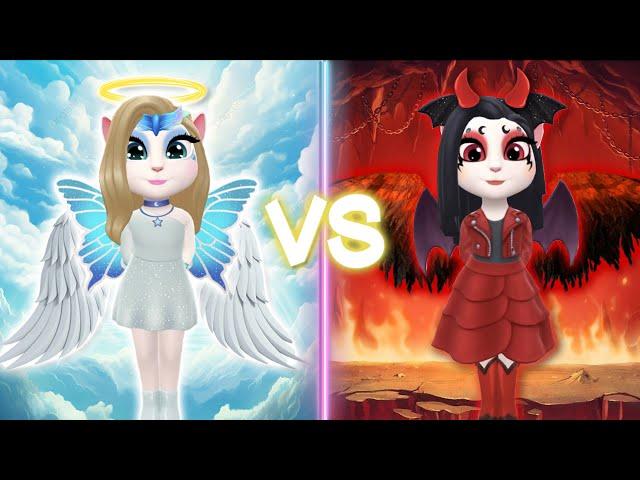 ANGEL ANGELA vS DEVIL ANGELA | My talking Angela 2 | cosplay