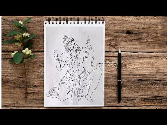 Easy Hanuman ji drawing | Bajarangbali drawing | Drawing Pictures | Chitra | ‎⁨@DHart-fx2pk