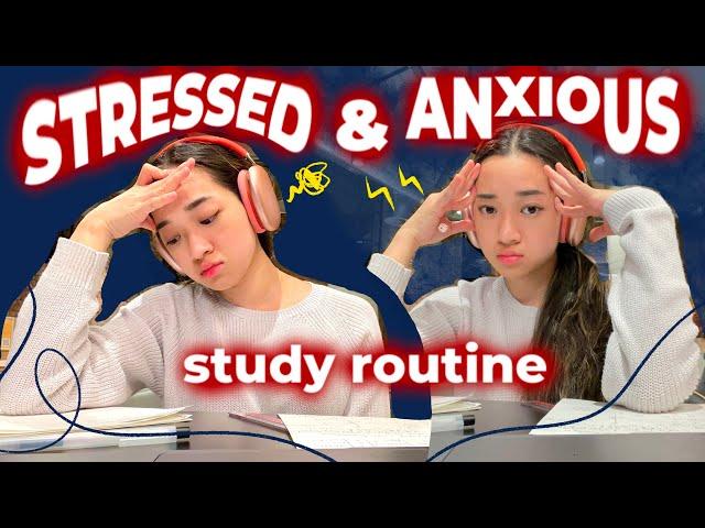 study routine for STRESSED and ANXIOUS students ️#backtoschool