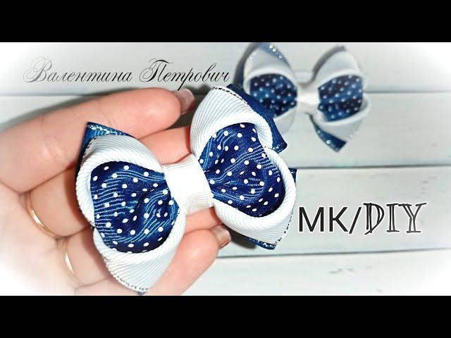 МК канзаши бантики малышки из репсовых лент/ kanzashi bows baby from rep ribbons/ DIY