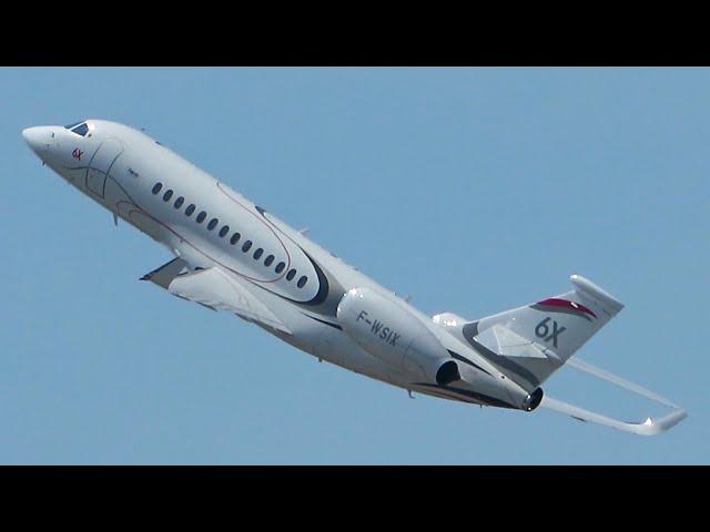 Falcon 6X Full Display - VERTICAL TAKEOFF! Paris Le Bourget Airshow 2023