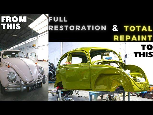 RESTORATION & REPAINT VW BEETLE IN 20 MINUTES