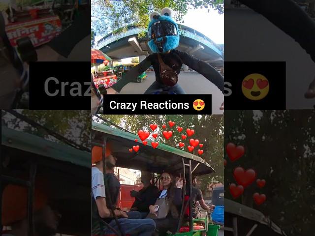 Wow Crazy Reactions..Don't Miss.. #publicreaction #funnyvideo #bunnyhelmet #shortsviral