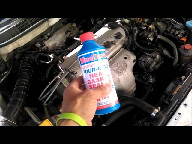 HOW TO FIX HEAD GASKET  BLUE DEVIL HEAD GASKET REPAIR