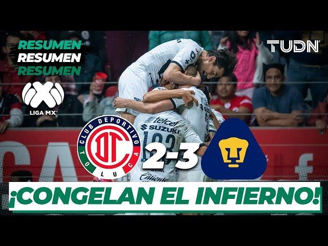 Resumen y Goles | Toluca 2 - 3 Pumas | Liga Mx - J6 CL-2020 | TUDN