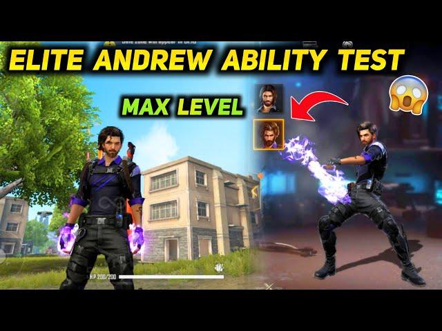 Free Fire Elite Andrew Ability Test & Gameplay | Free Fire Awakening Andrew Skill Test.