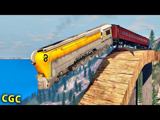 Steam train crashes #12 BeamNG Drive