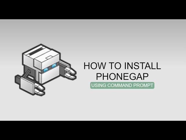 How to Install Phonegap Desktop App (Phonegap Setup and CMD)