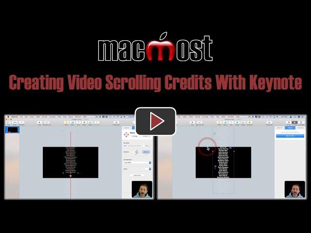 Creating Video Scrolling Credits With Keynote (MacMost #1823)