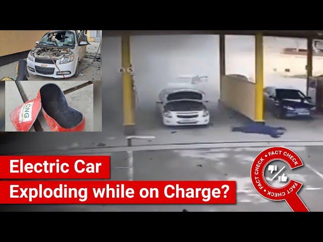 FACT CHECK: Viral Video Shows Electric Car Exploding while Being Charged?