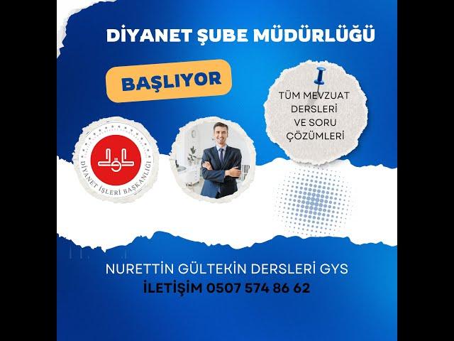 DİYANET ŞUBE MÜDÜRLÜĞÜ DERSLERİ