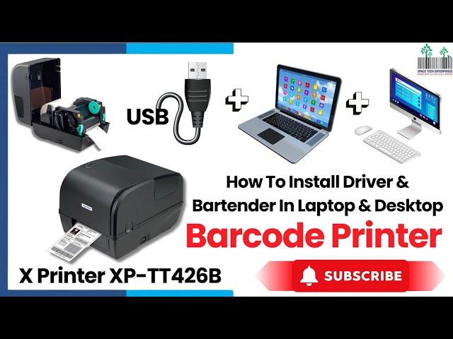 How To Install X Printer Bluetooth Barcode Label Printer XP-TT426B 4" Mobile Printer USB & Bluetooth