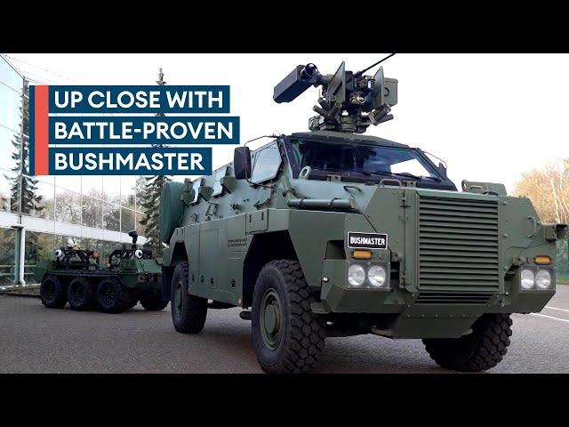 Tour of armoured Bushmaster equipped with Kongsberg remote weapon station