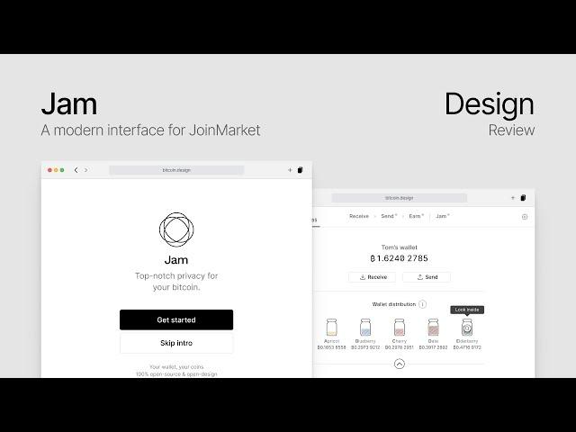 Design Review: Jam - JoinMarket Web UI